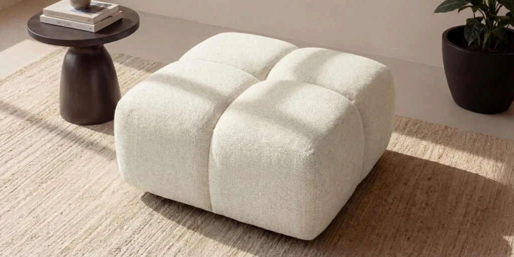 Hocker für Wohnzimmer, Stoff Puente, Averro - Modulare Sessel