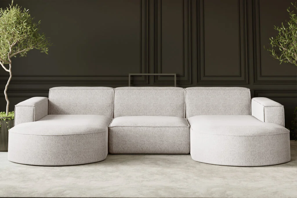 Ecksofa, Sofa U form, Couch U form MODENA STUDIO stoff Verita - Sofa U-Form