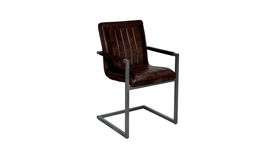 Laura Stuhl Leder Texas Dunkelbraun | Outlet - FASMAS