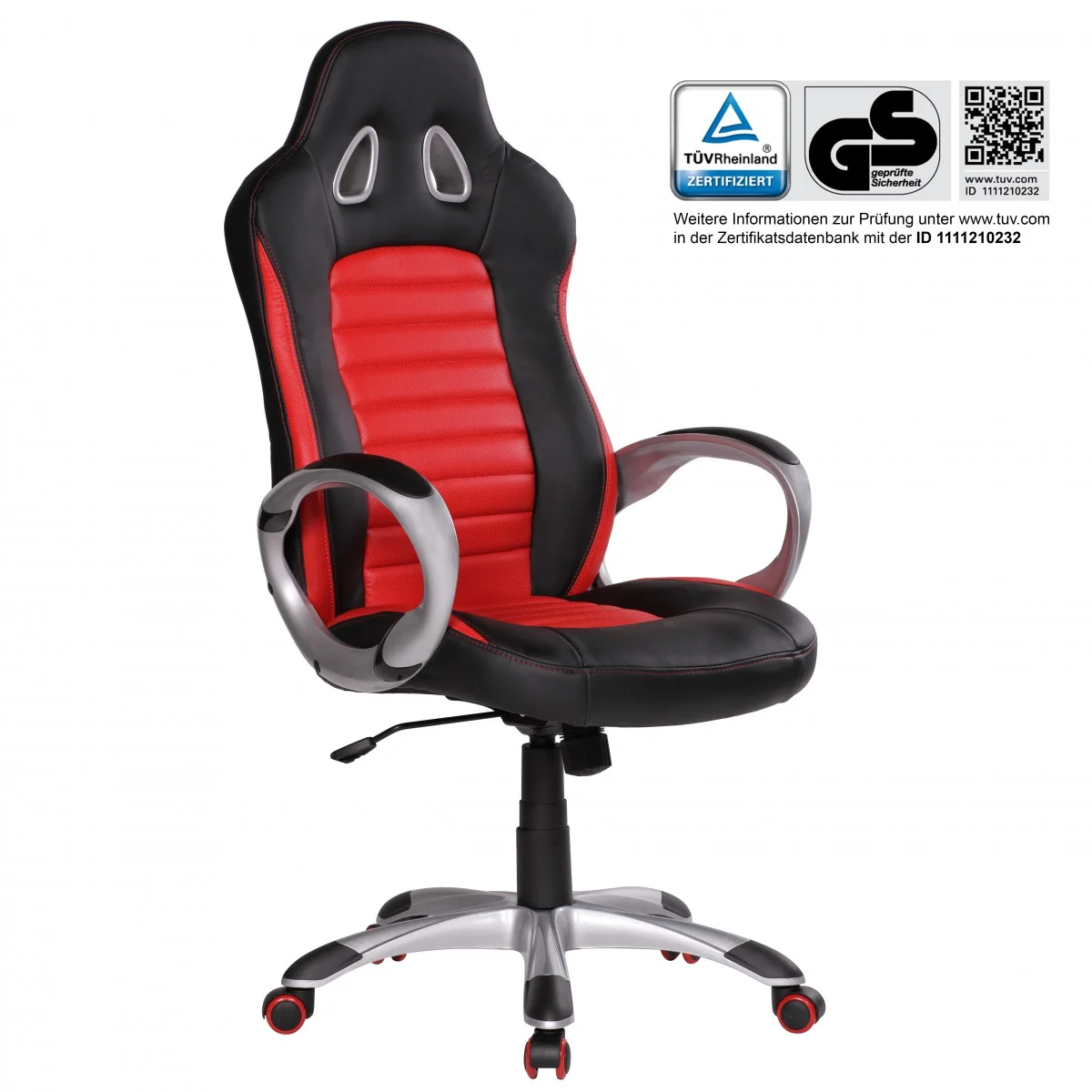 Drehstuhl Bürostuhl Chefsessel SPEED Rot / Schwarz - Fun Möbel