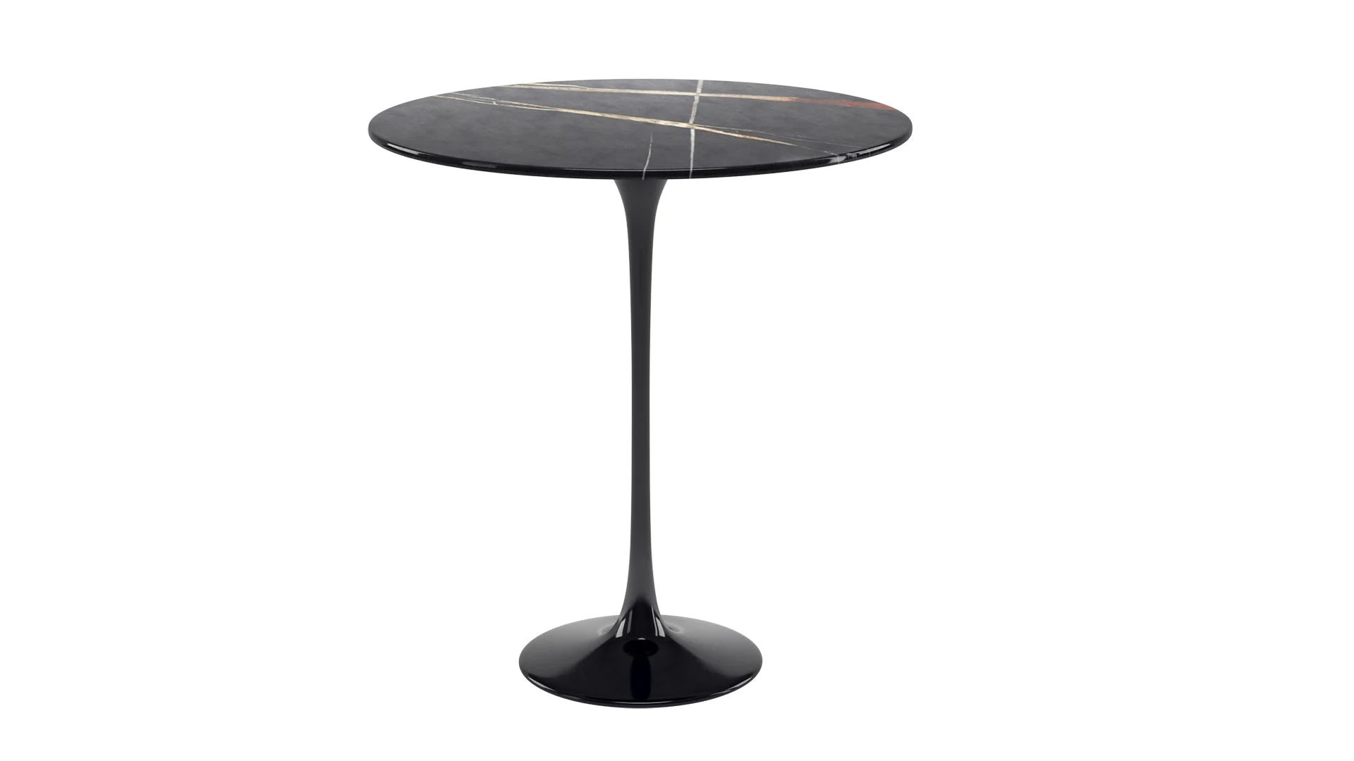 TULIP RUNDER BEISTELLTISCH MIT SAHARA MARMOR TISCHPLATTE - Made Milano