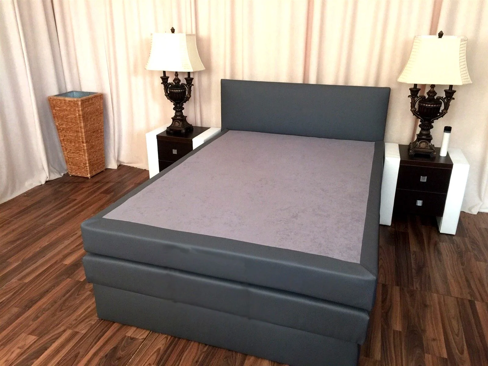 Boxspringbett Schlafzimmerbett SALERNA 90x200 cm inkl.Bettkasten - Fun Moebel
