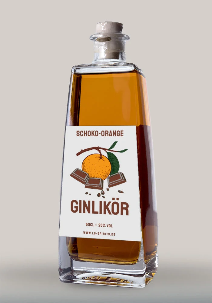 Schokolade Orange Ginlikör, mit weniger Zucker - FASMAS