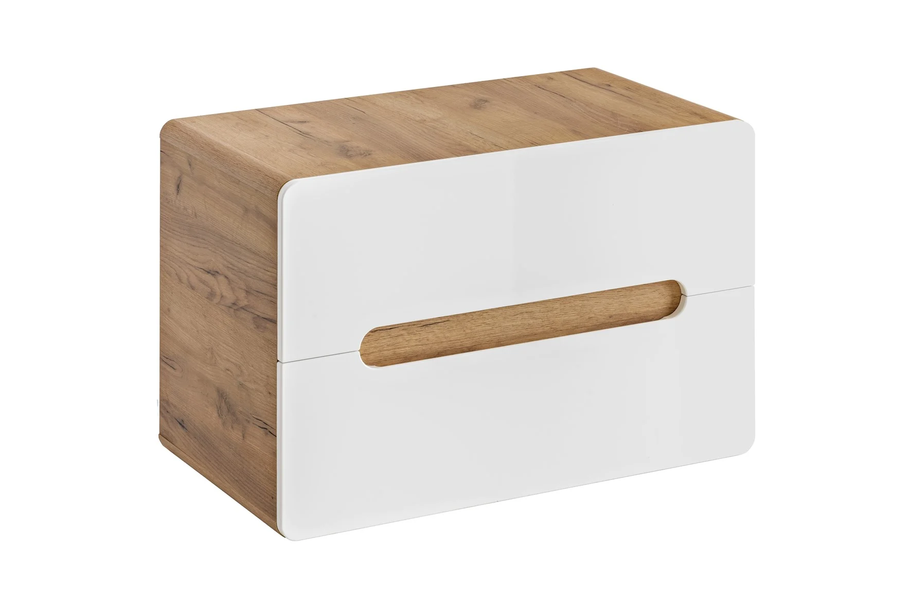 Waschbeckenunterschrank FERMO Weiss Hochglanz 80cm - Fun Moebel