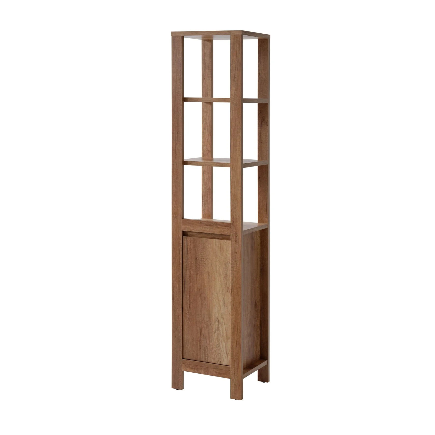 Badezimmer Hochschrank 185x40x35 cm KLASSIK Eiche - Fun Moebel