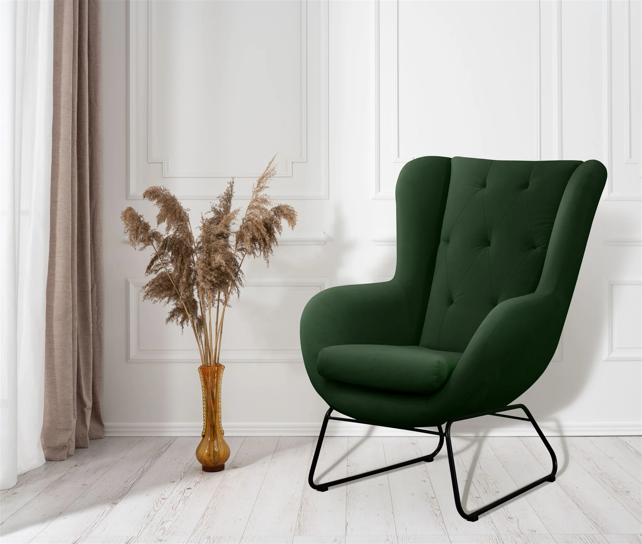 Sessel Designersessel ARTEMIS in Stoff Kronos Forest - Fun Möbel