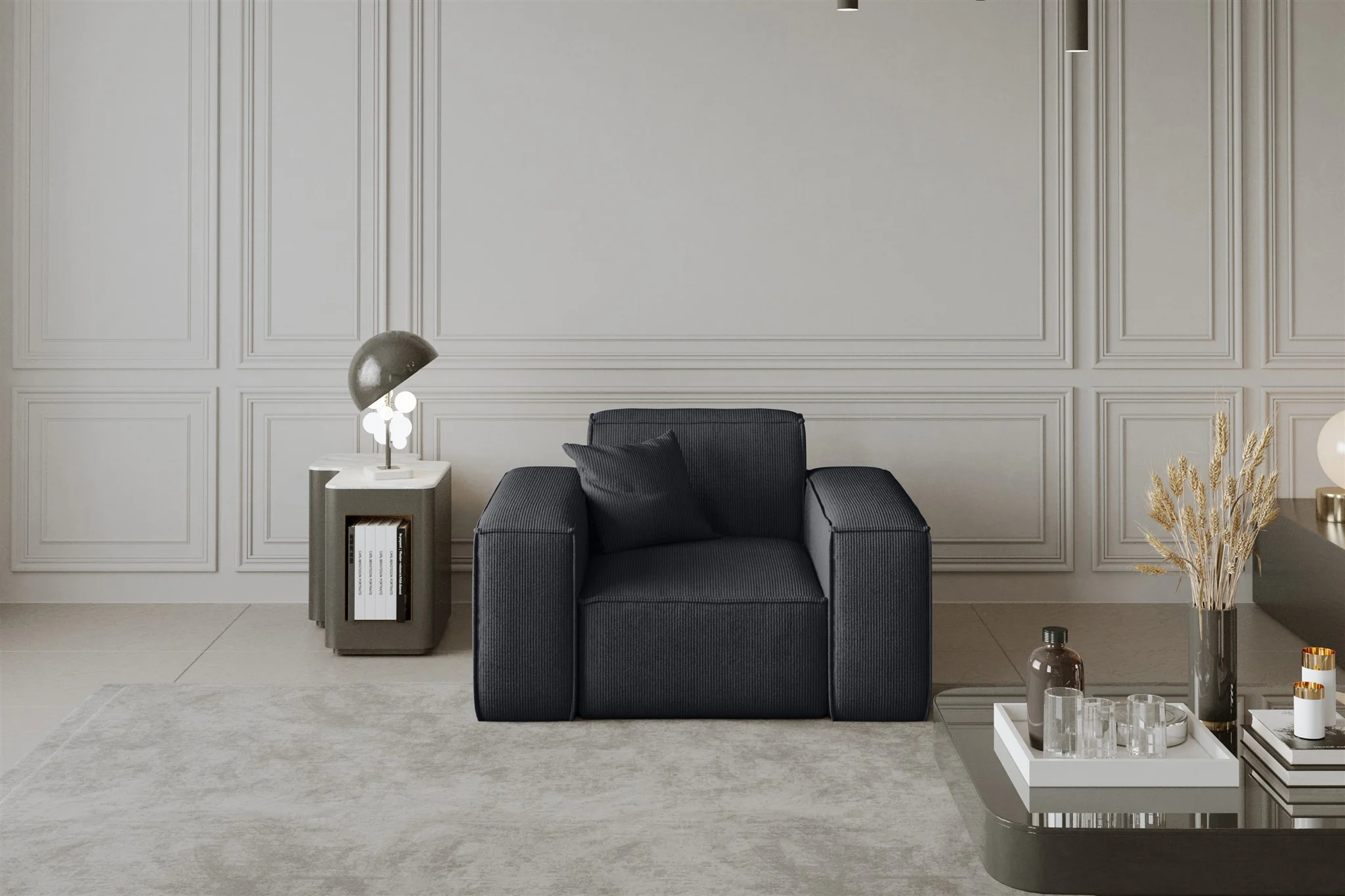 Sessel Designersessel CELES in Stoff Scala Schwarz - Fun Moebel