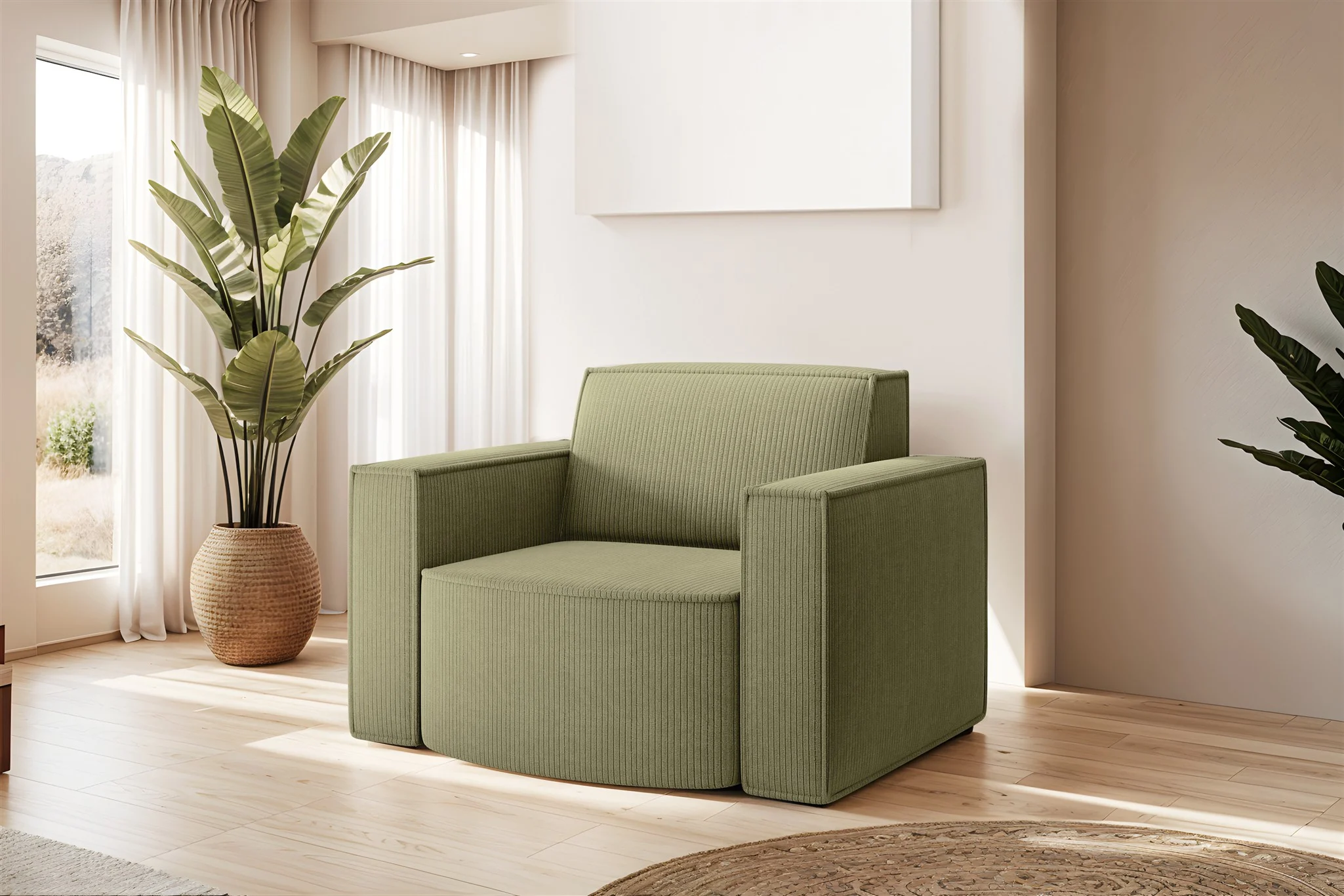 Sessel Designersessel PALMA in Stoff Scala Kiwi - Fun Möbel