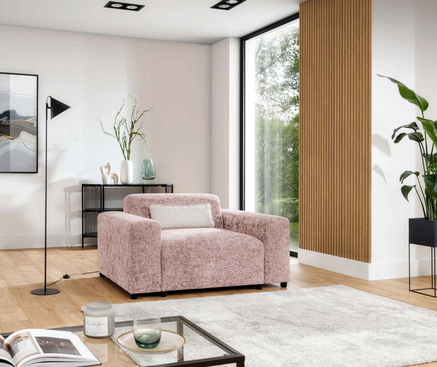 Sessel Designersessel ROMY in Stoff Enjoy Me Rosa - Fun Möbel