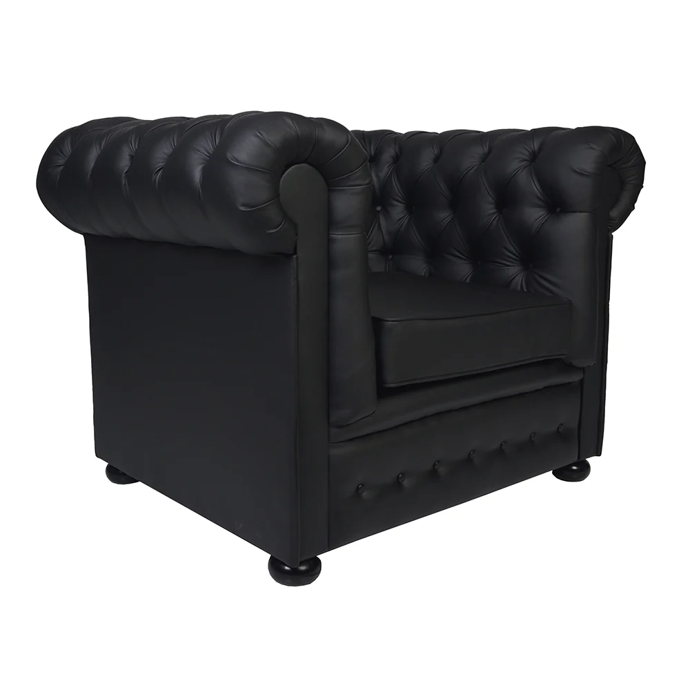 Sessel Polstersessel YELM CHESTERFIELD Massivholz Buche - Fun Moebel