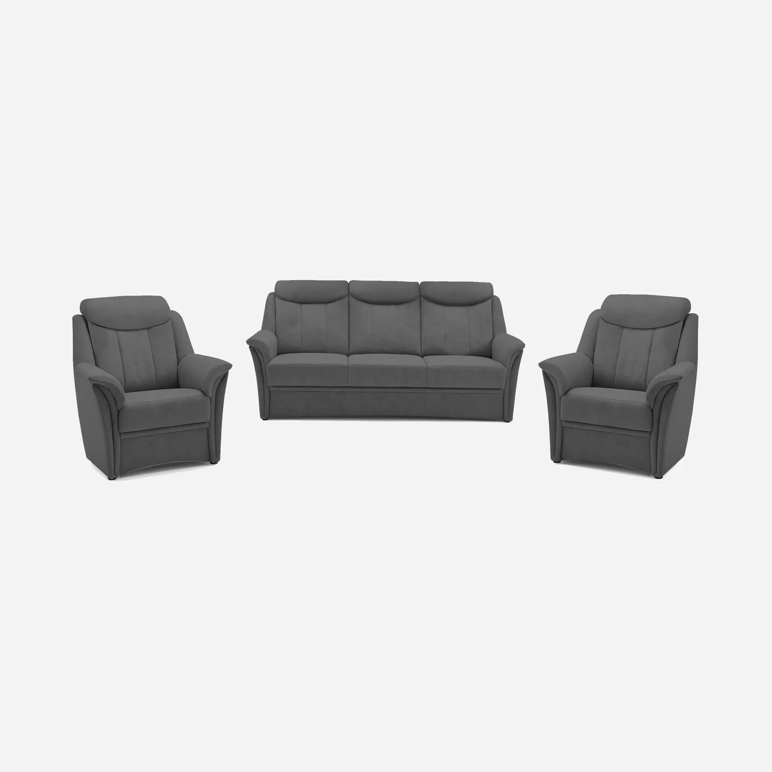 3-teiliges Sofa-Set Lugano Anthrazit
