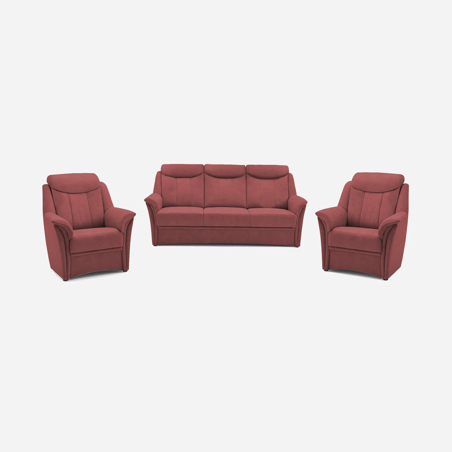 3-teiliges Sofa-Set Lugano Red