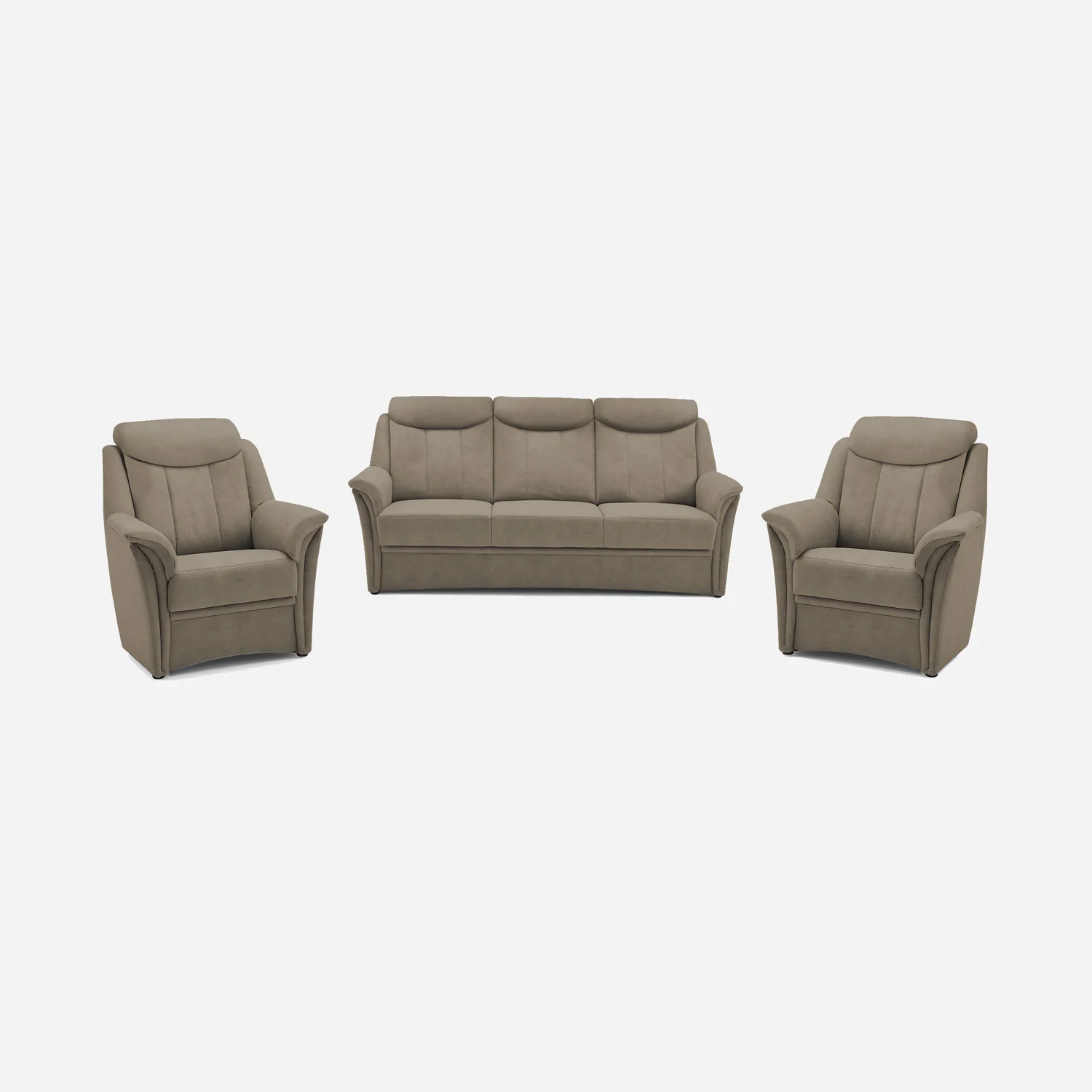 3-teiliges Sofa-Set Lugano Stone