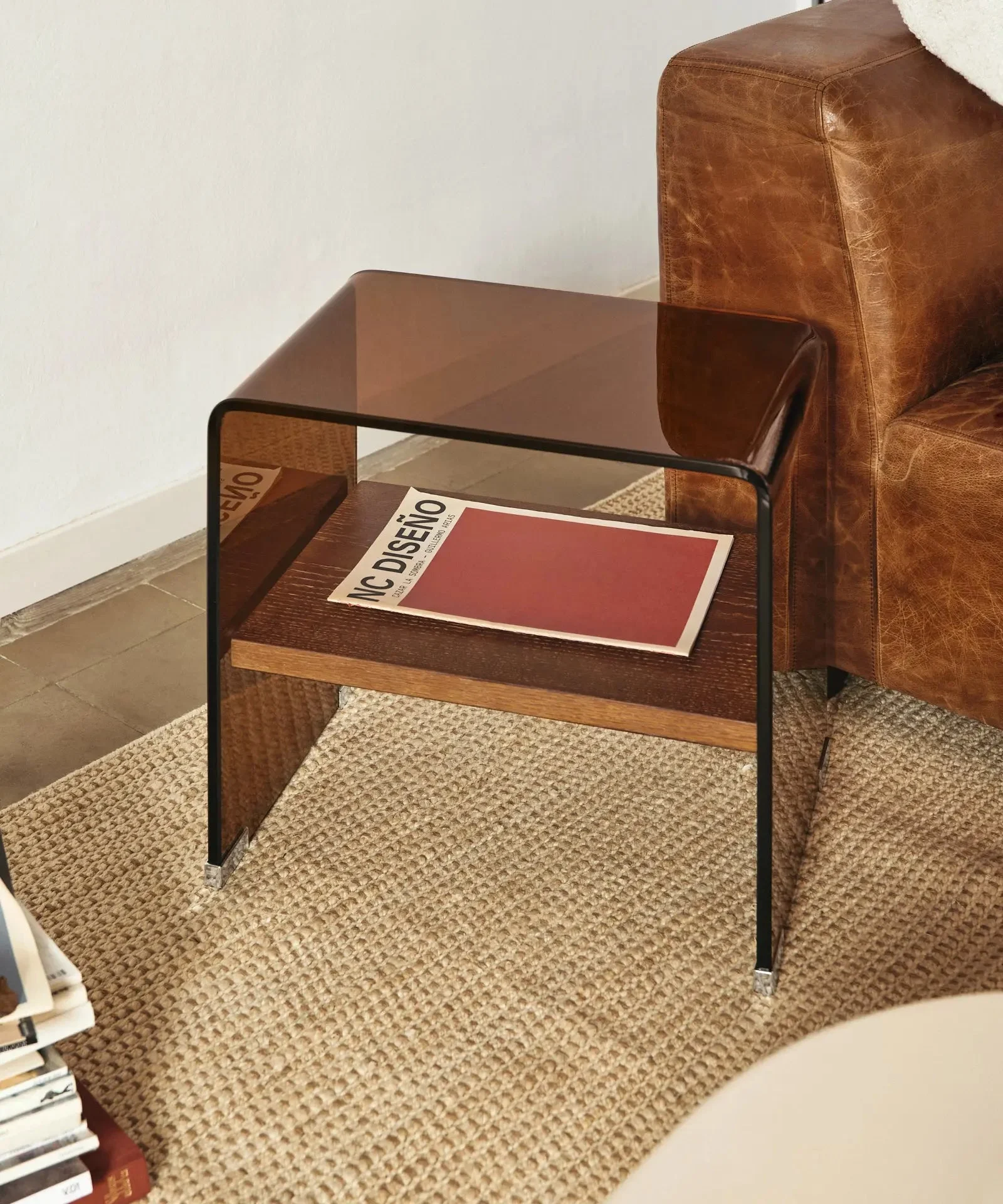 Table en verre trempé Aris (47x45 cm) - Northdeco