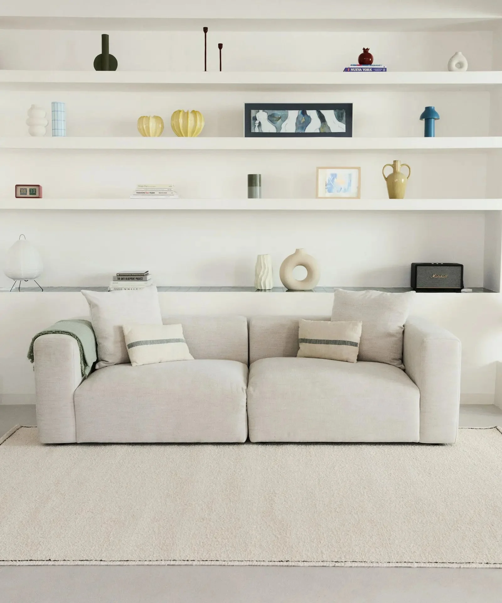 3-Sitzer Modulsofa bezogen mit Stoff Rist