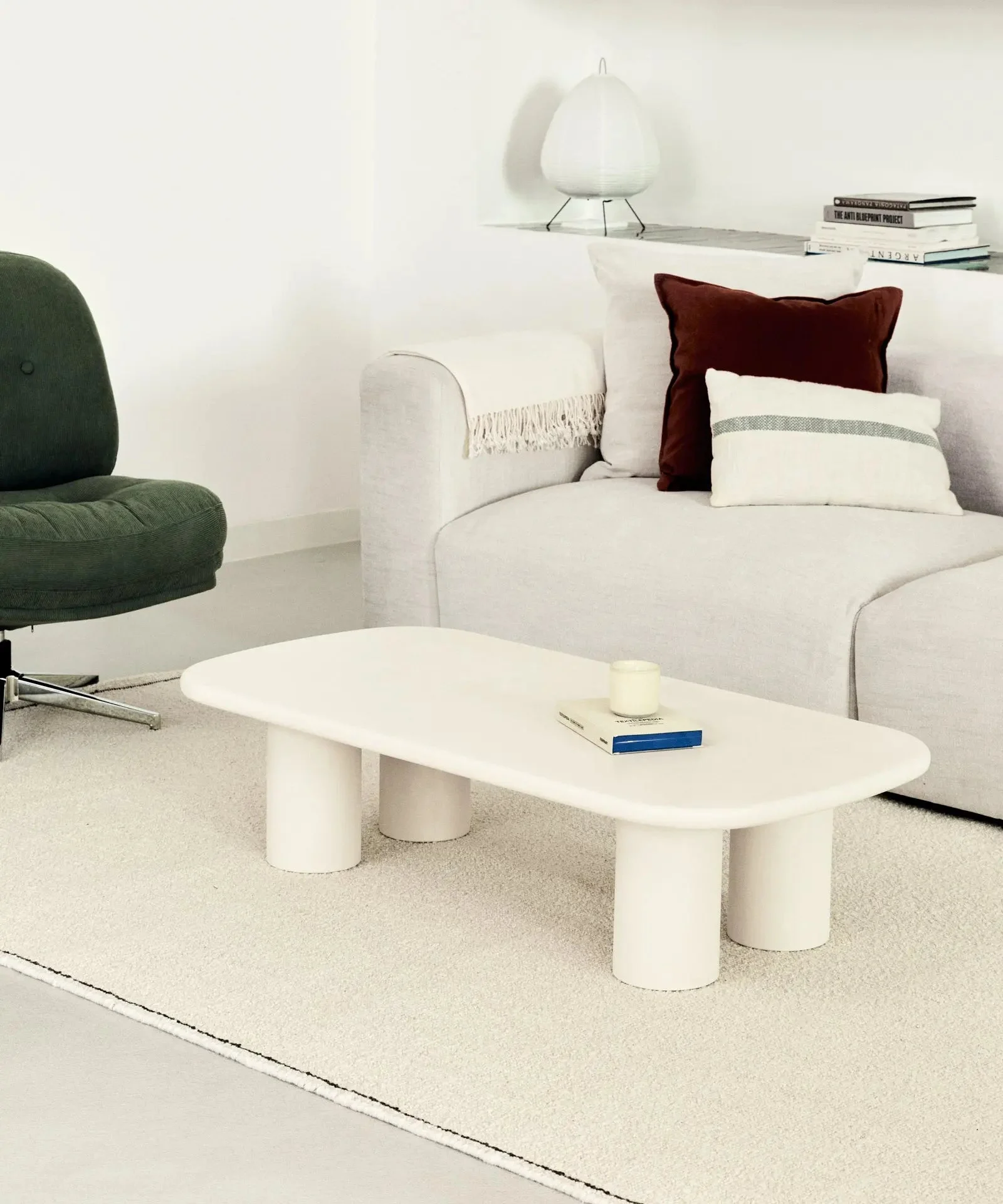 Mesa de Centro Alargada en Microcemento Sira (120 cm) - Northdeco