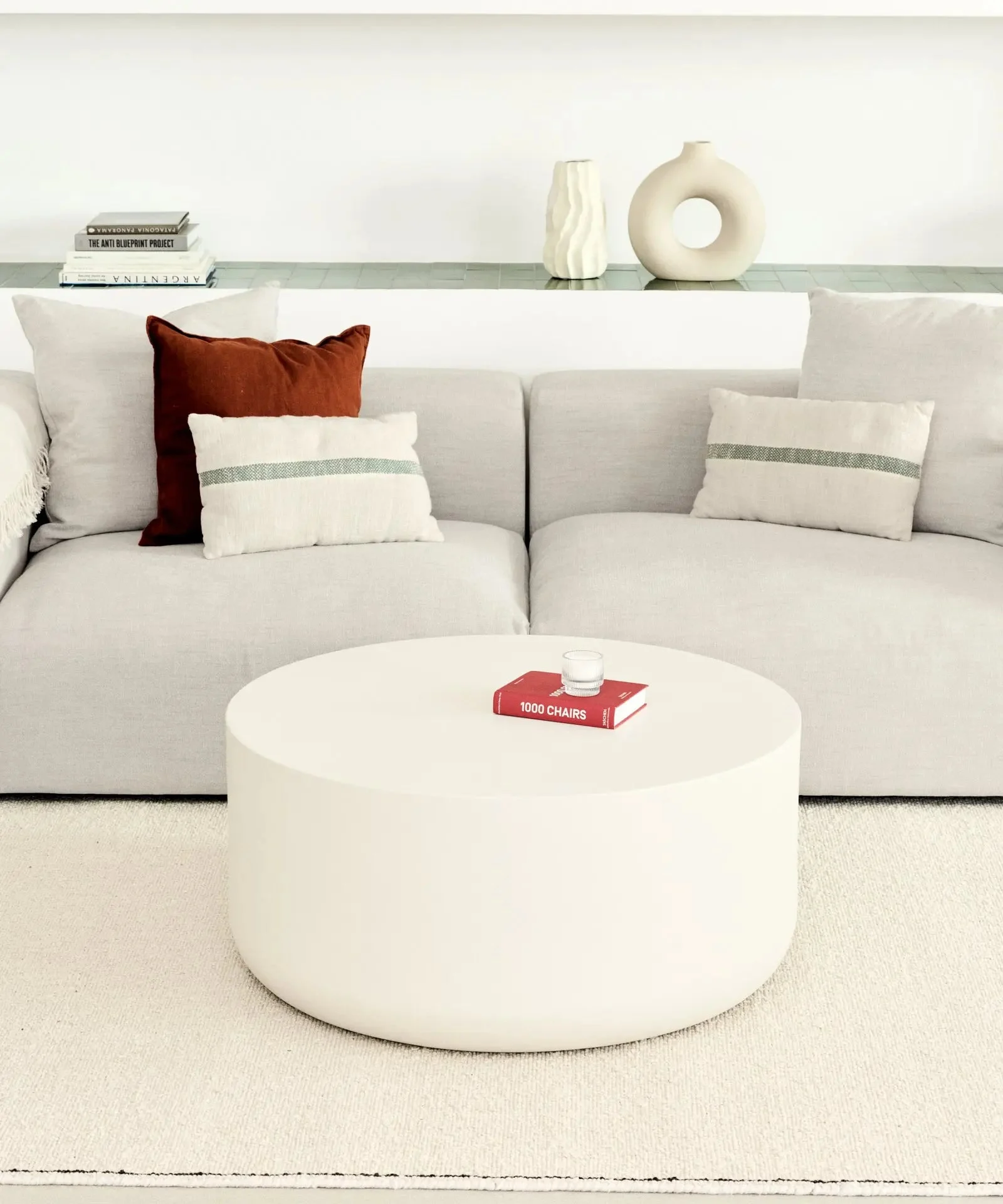 Mesa de Centro Redonda en Microcemento Sisca (90cm) - Northdeco