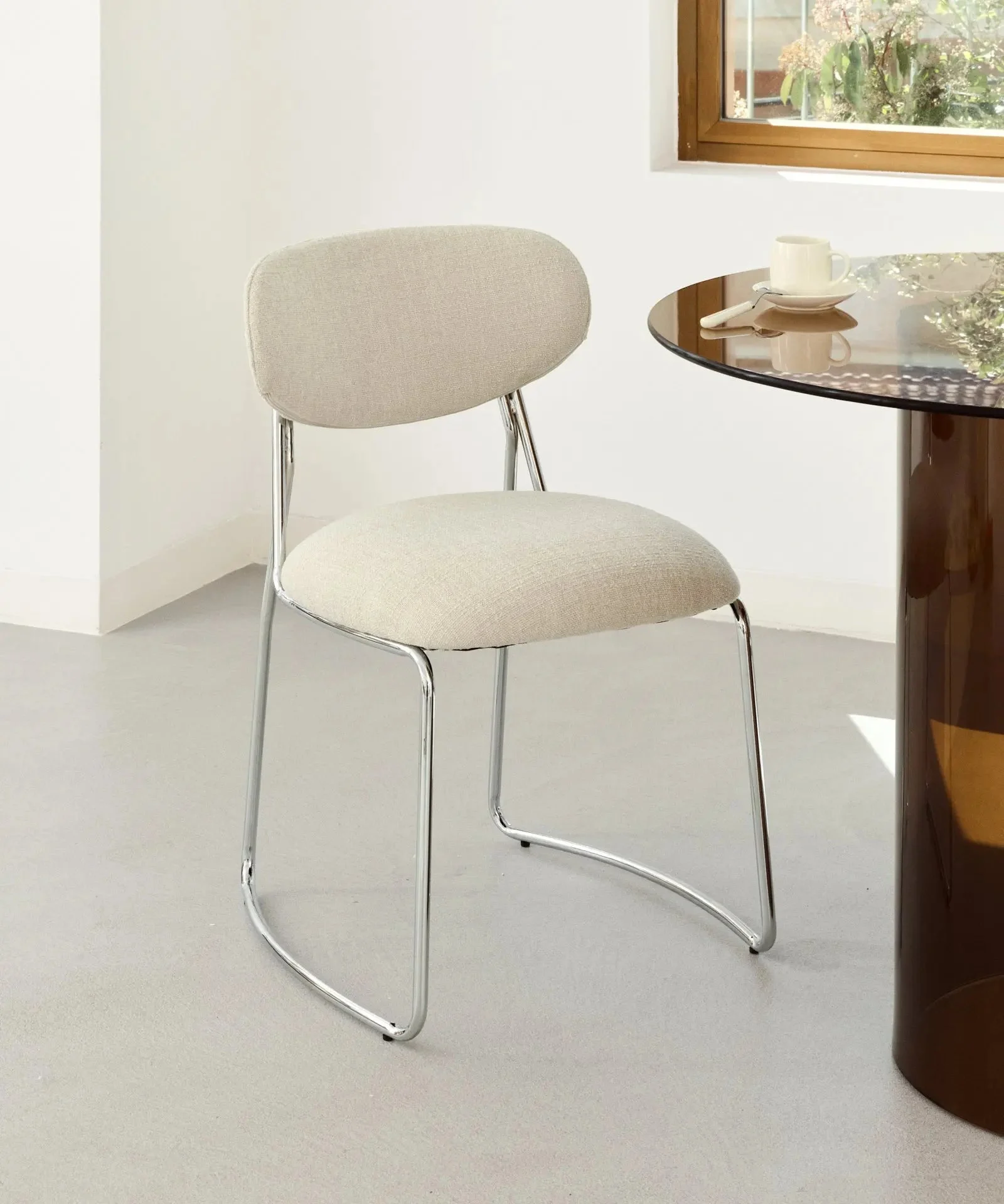 Esszimmerstuhl aus Stoff und Metall Moritz - Northdeco