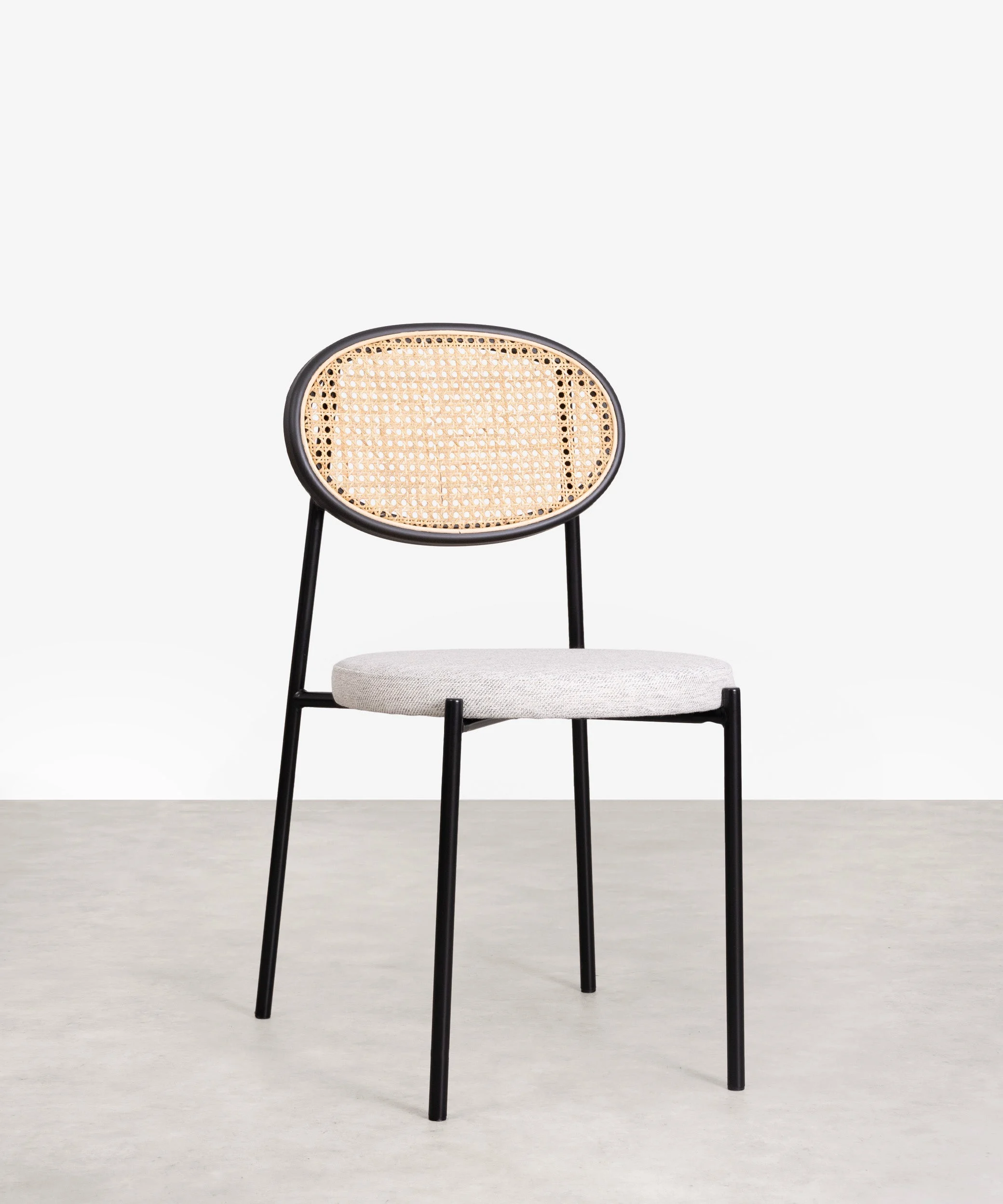 Esszimmerstuhl aus Rattan und Metall Lora Cushion - Northdeco