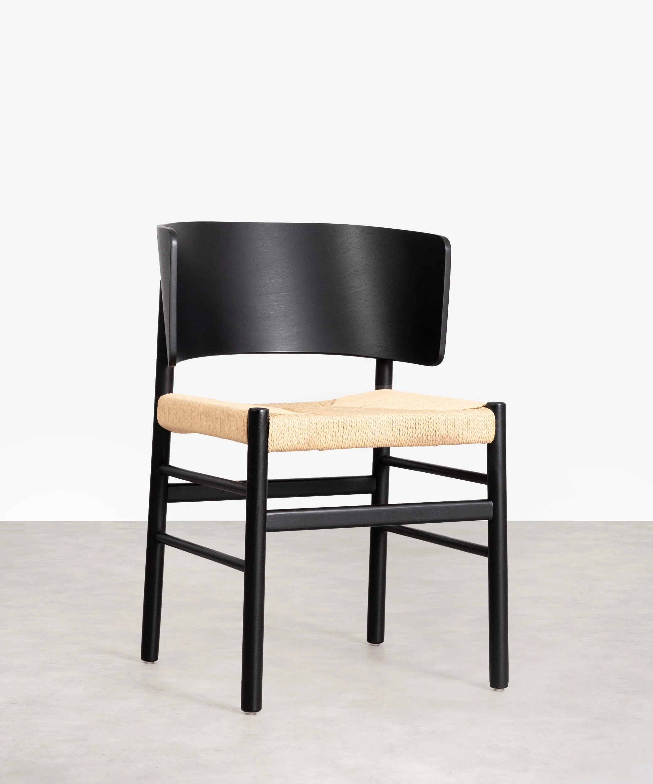 Esszimmerstuhl aus Holz und geflochtener Kordel Vesper - Northdeco
