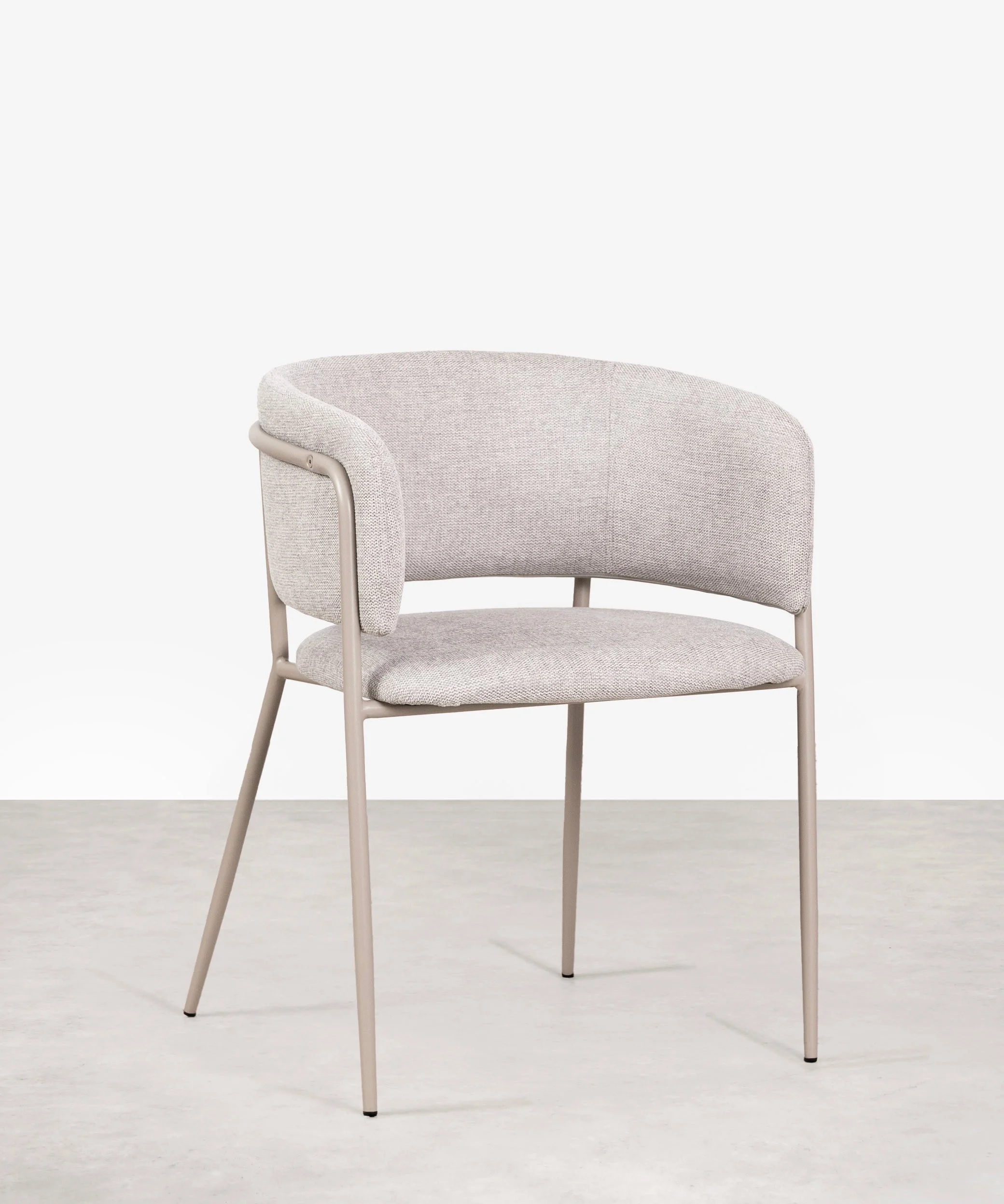 Silla de Comedor en Tela y Metal con Reposabrazos Teresa - Northdeco