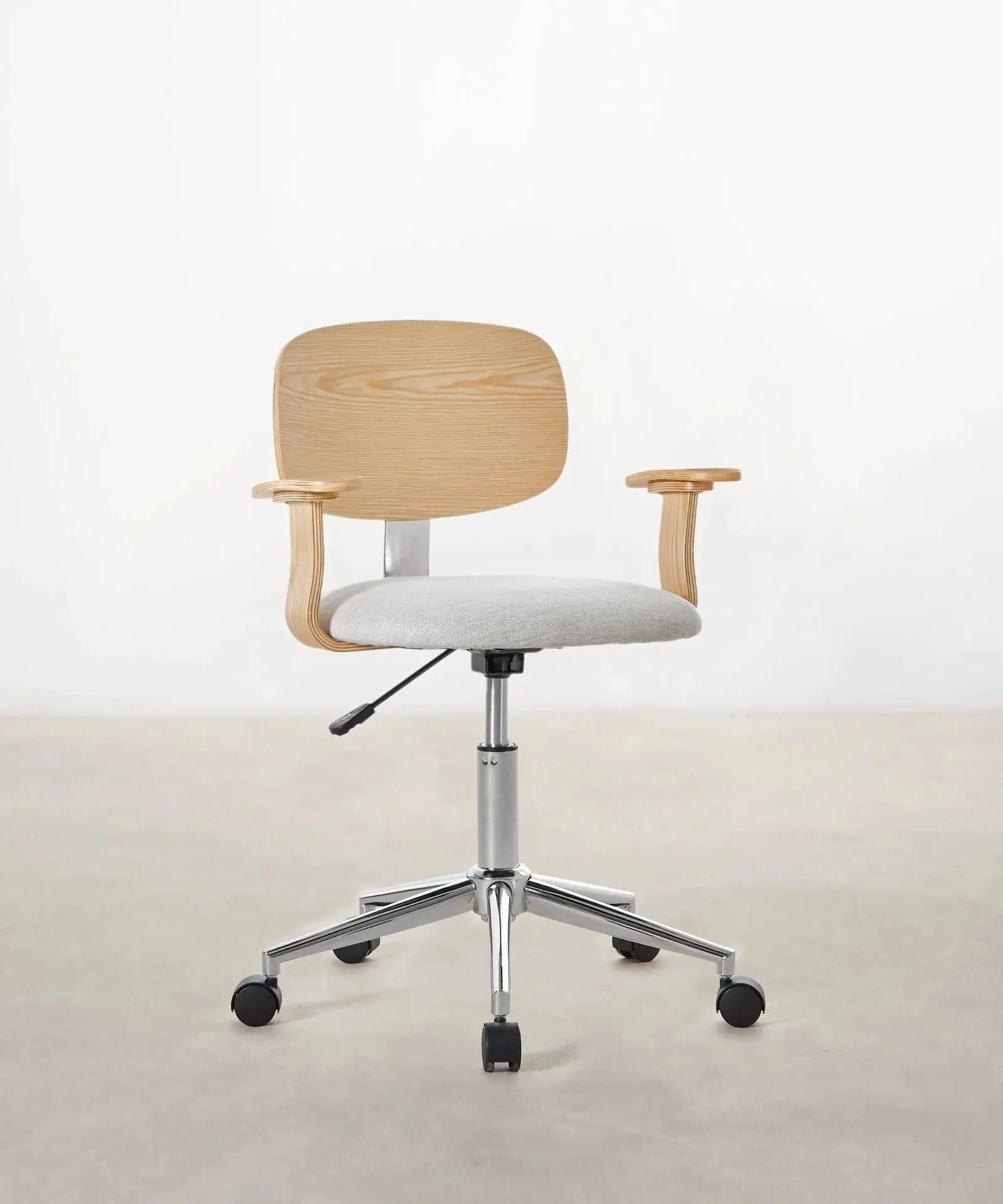 Chaise de bureau réglable en bois rembourrée Morgan - Northdeco