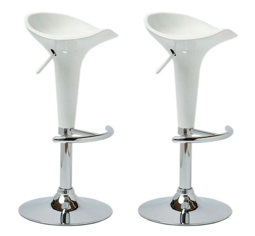 Barhocker 2er Set Hocker SYLVIO Farbe- Weiss