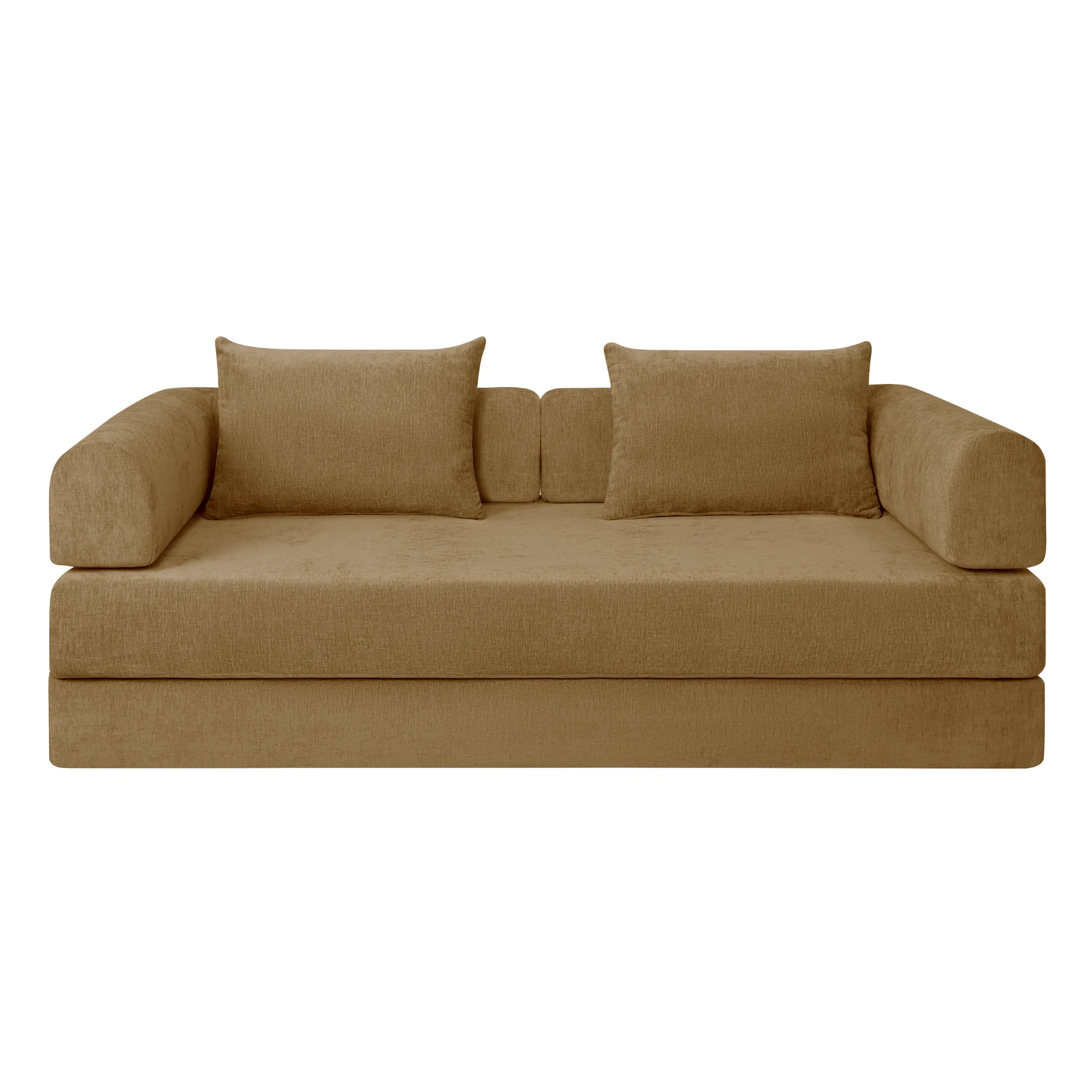 Schlafsofa Joy 2 Personen Chenille Ockergelb - Popsofa