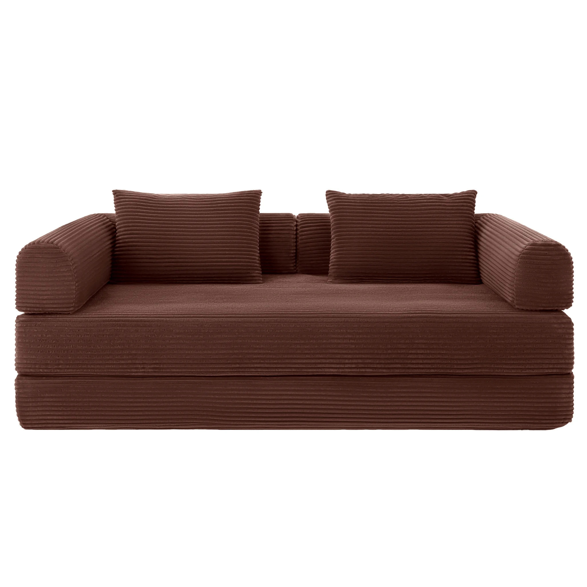 Schlafsofa Joy 2 Personen Cord Kupfer Burgunder - Popsofa