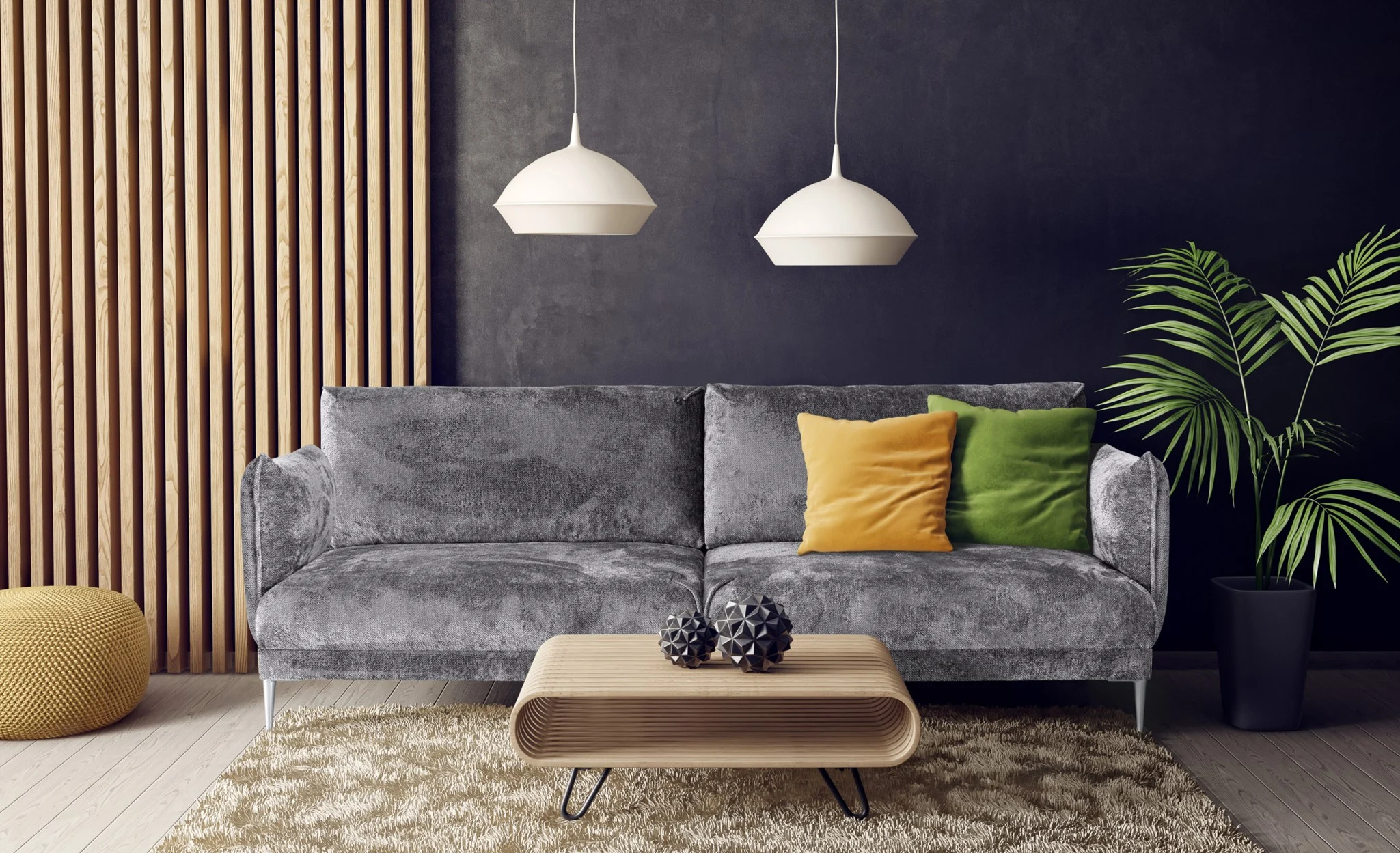 Sofa Designersofa MADISON 2-Sitzer Stoff Tender Way Grau