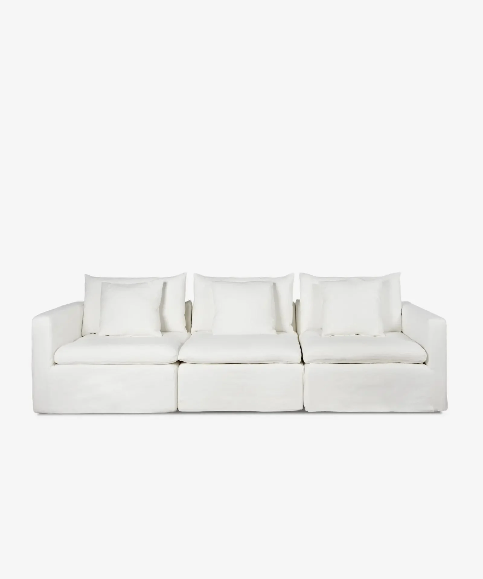 Modulsofa aus Leinen und Baumwollee 3-Sitzer Stonem