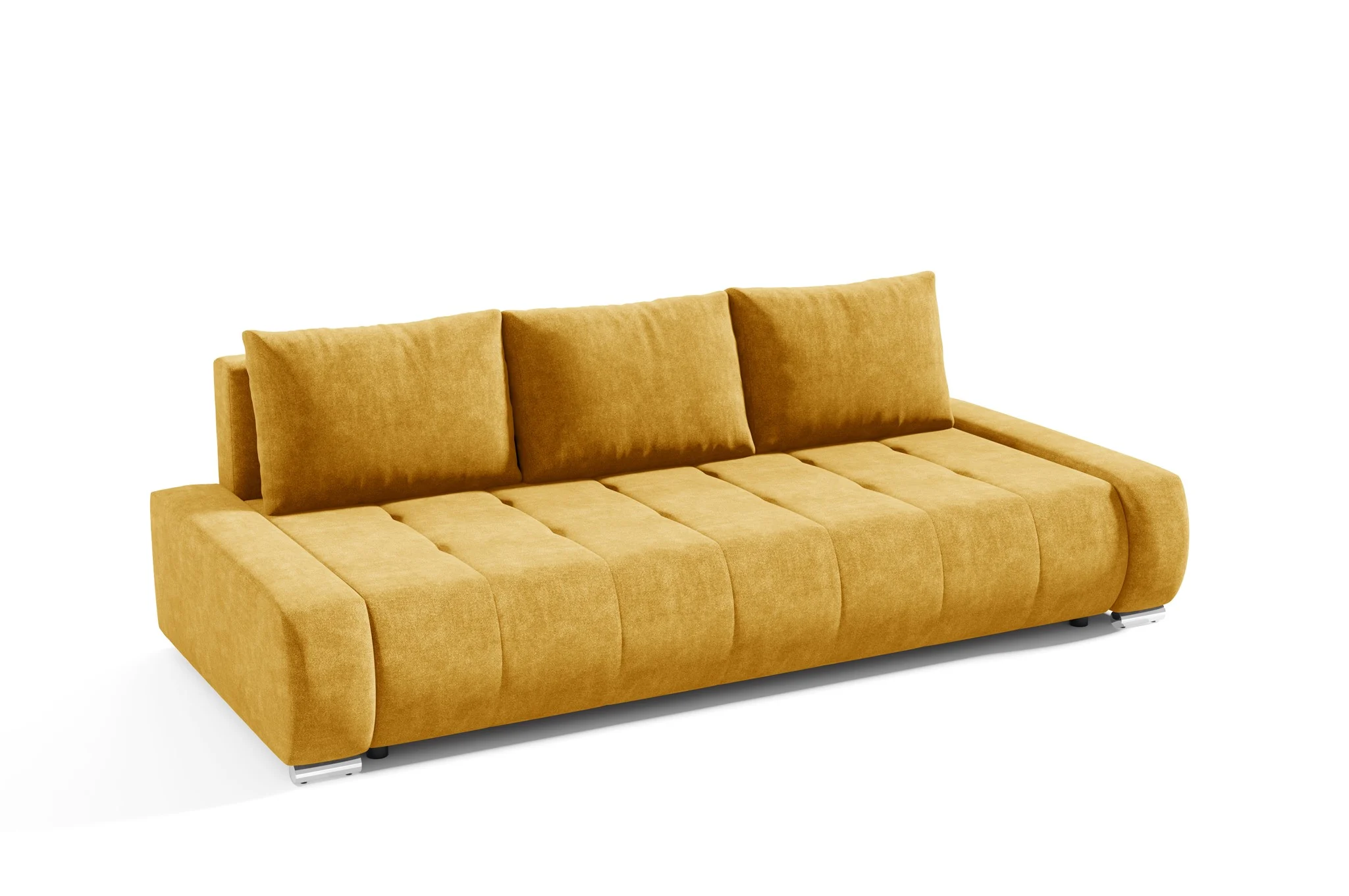 Sofa 3-Sitzer mit Schlaffunktion VOGAR Stoff Aston Gelb