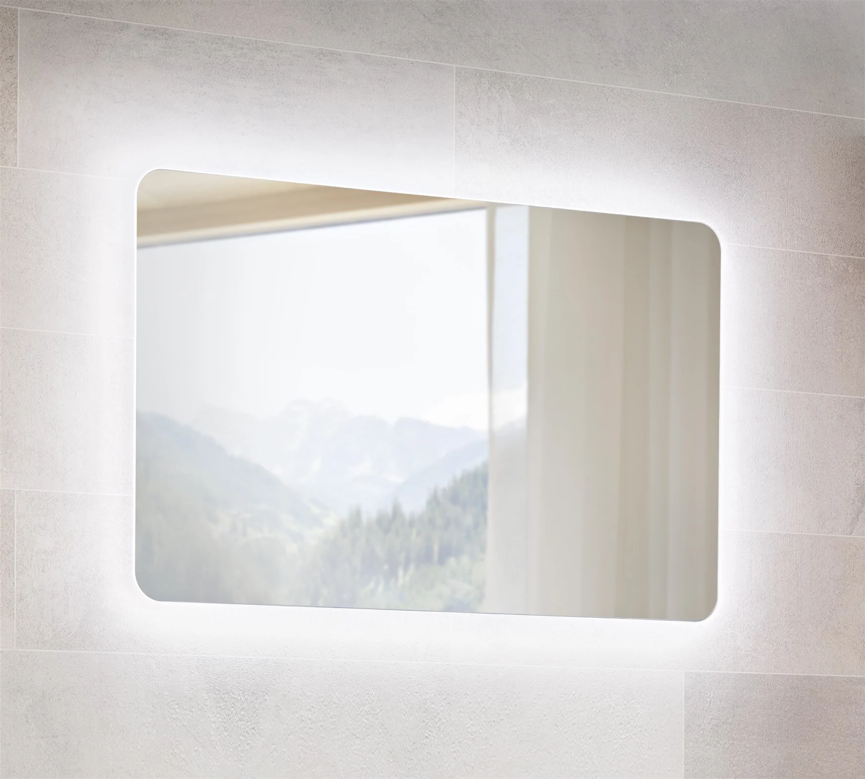 Badezimmer Spiegel FERMO inklusive LED- Beleuchtung