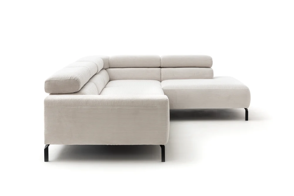 Candy Spring Cord Ecksofa motorische Sitztiefenverstellung 276x219 cm