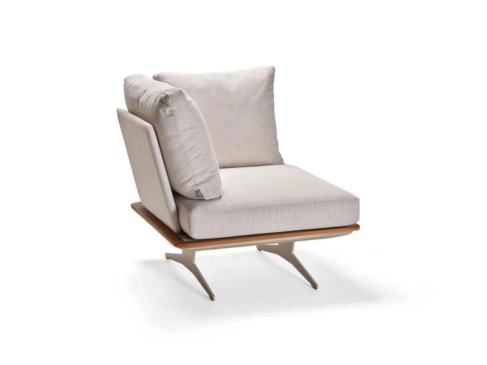 Stern Enya Lounge-Eckelement Aluminium/Teak