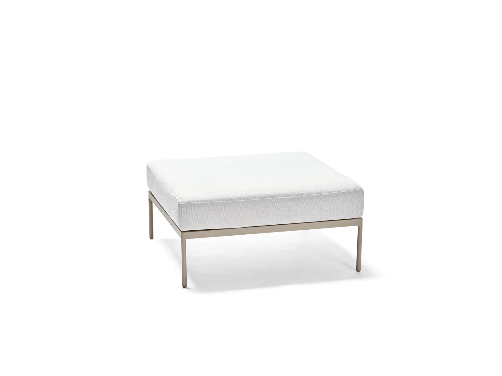Stern Coco Lounge-Hocker Aluminium/greige