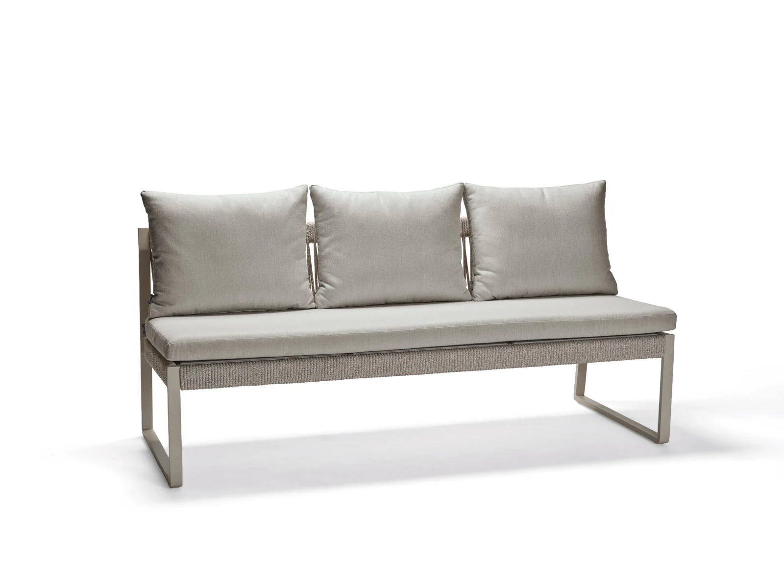 Stern Tammo Bank 3-Sitzer mit Kissenset Aluminium/greige
