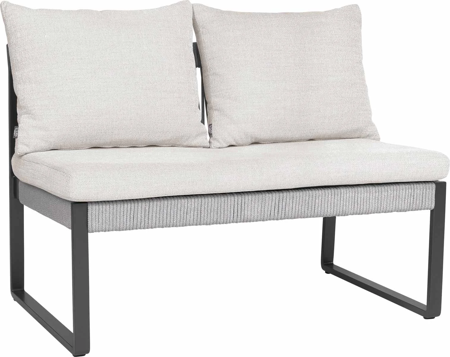 Stern Tammo Bank 2-Sitzer mit Kissenset Aluminium/Anthrazit