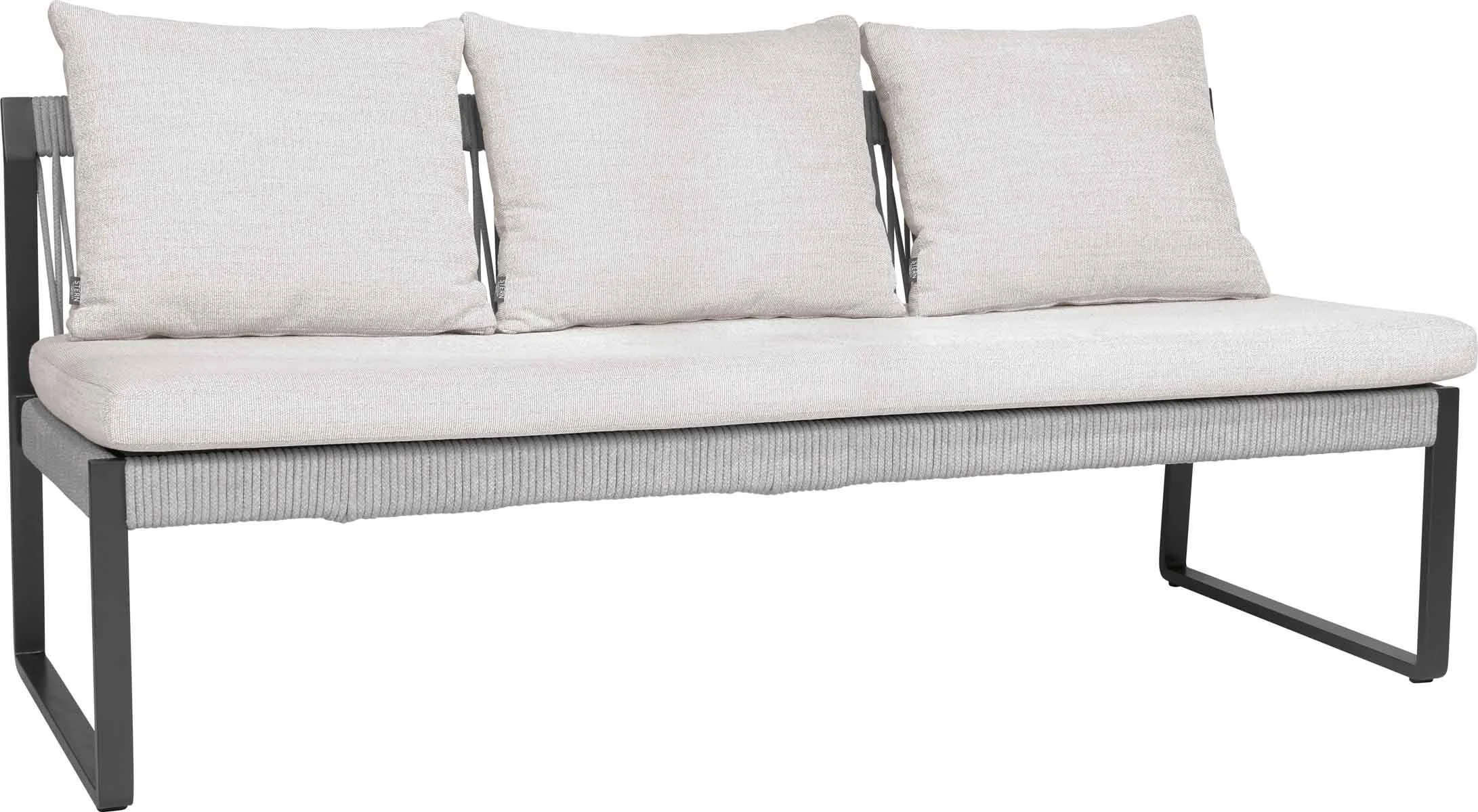 Stern Tammo Bank 3-Sitzer mit Kissenset Aluminium/greige/Stone