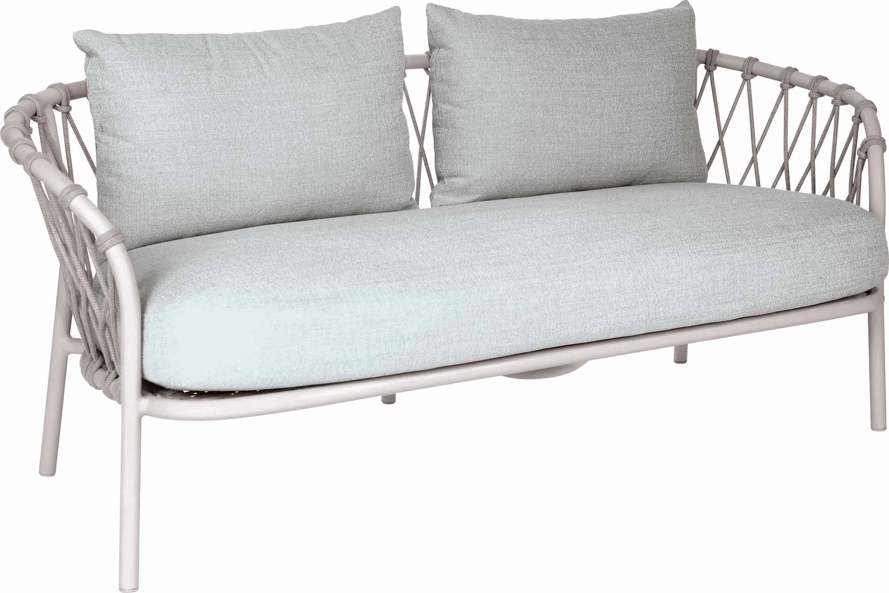 Stern Klea Loungesofa 2-sitzer Aluminium/greige/perlgrau