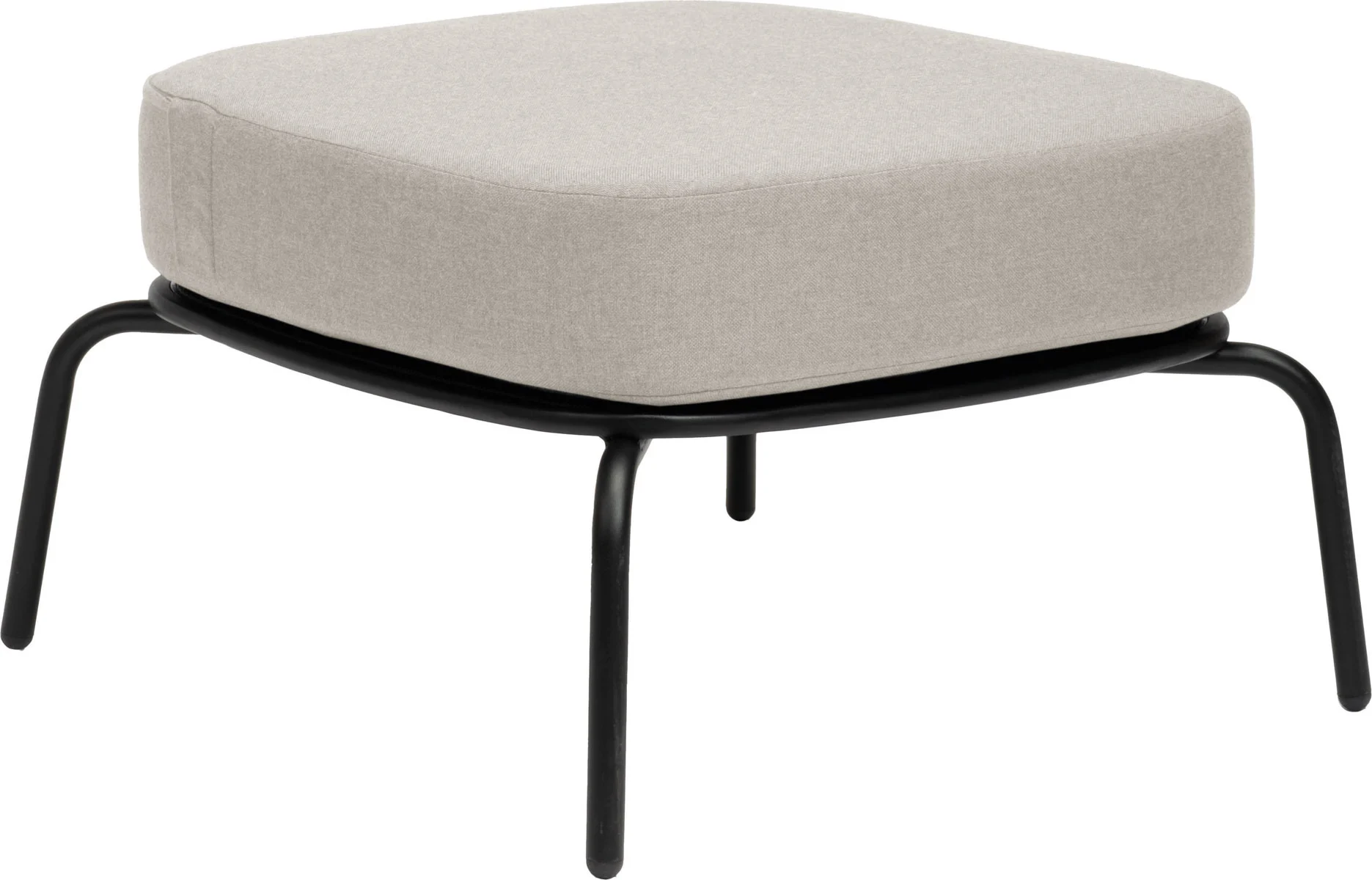 Stern Odea Lounge-Hocker Aluminium schwarz matt