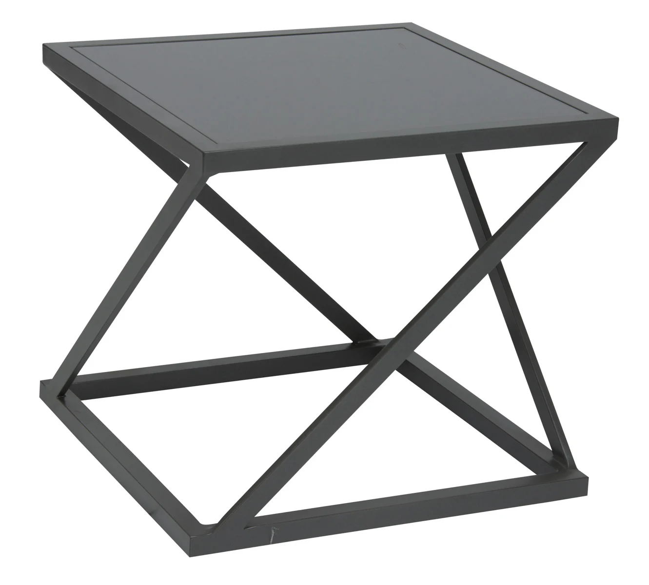 Stern Jackie Beistelltisch Aluminium/Glas 50x50 cm
