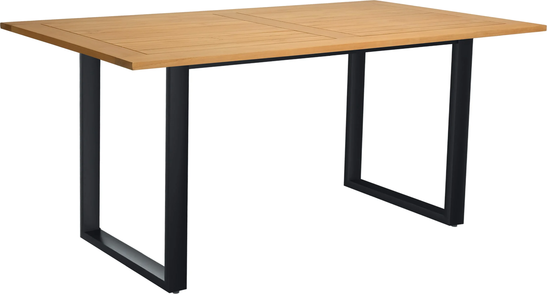 Stern Kufentisch 180x100 cm Aluminium/Teak
