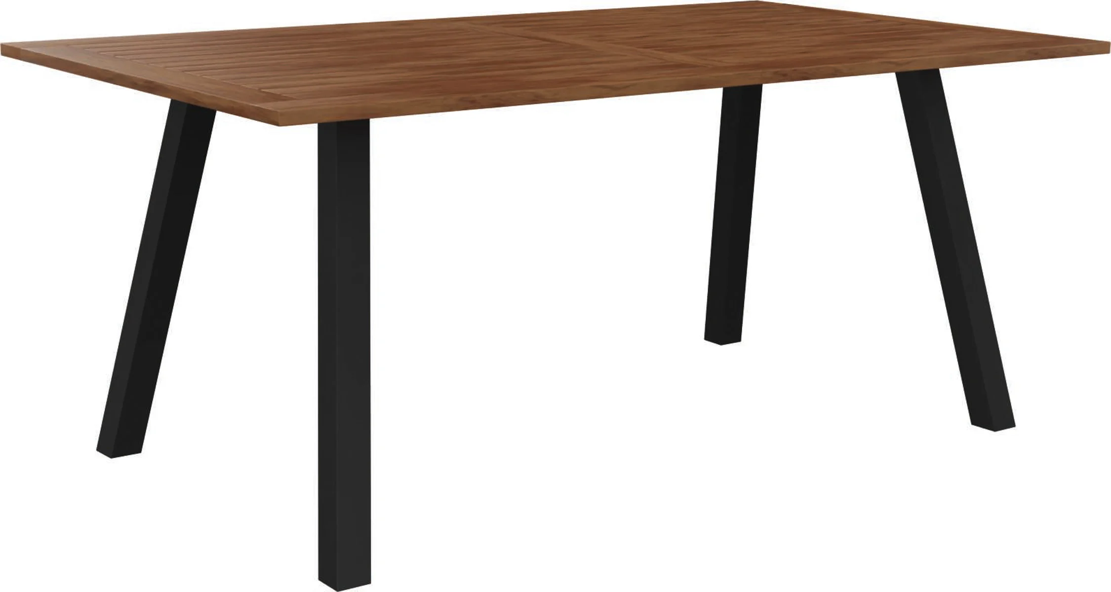 Stern Interno Tisch Vierkantrohr Aluminium/Teak