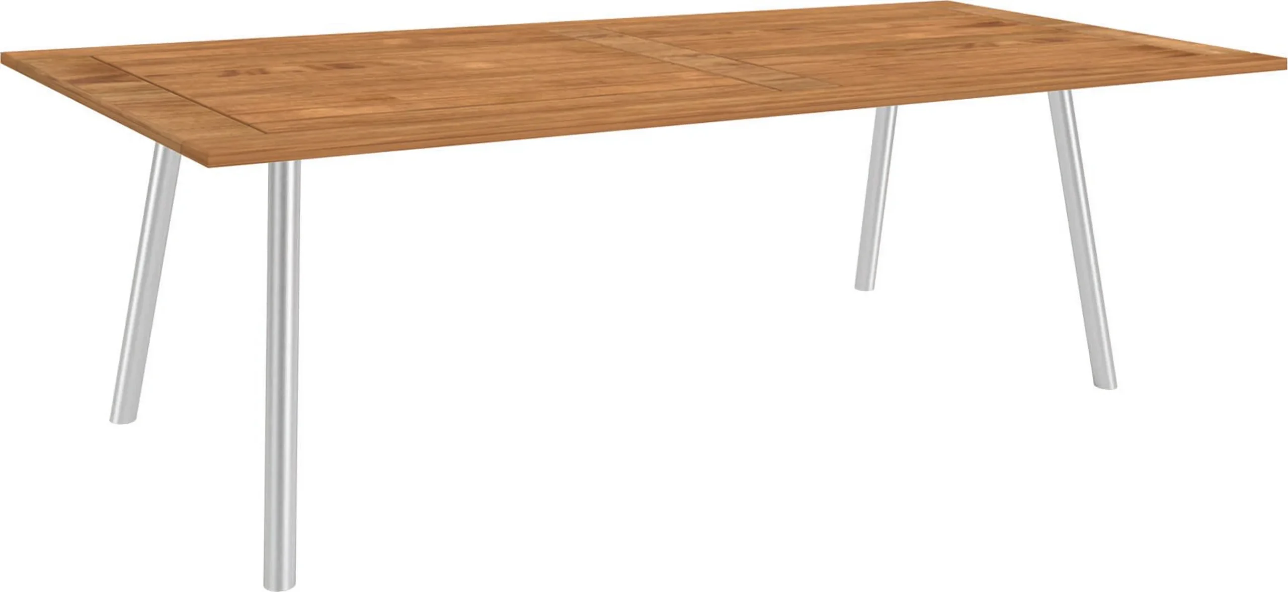Stern Interno Tisch Edelstahl/Teak