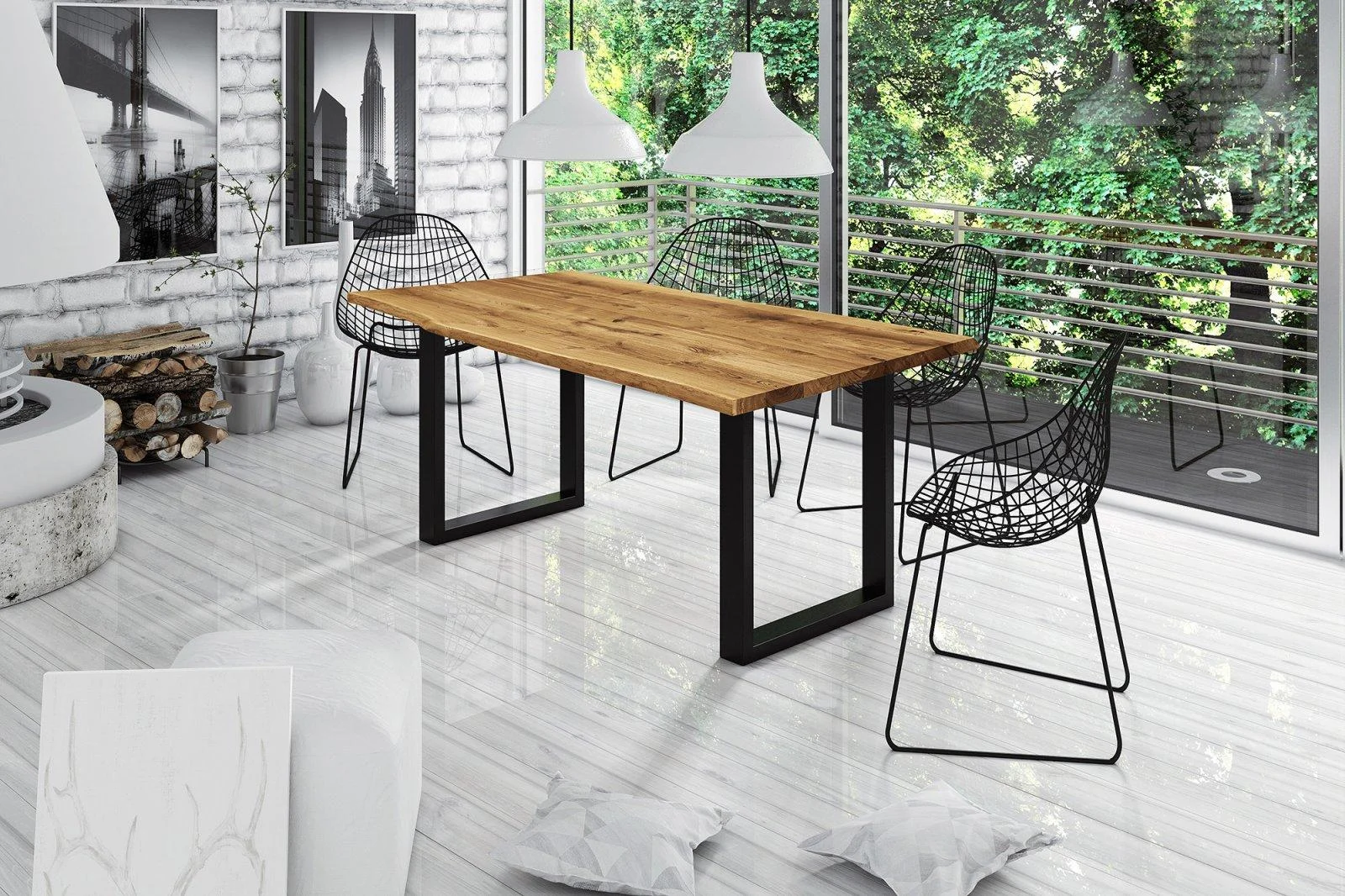 Esstisch Tisch IRJA Wildeiche geölt 160x90 cm - Fun Möbel