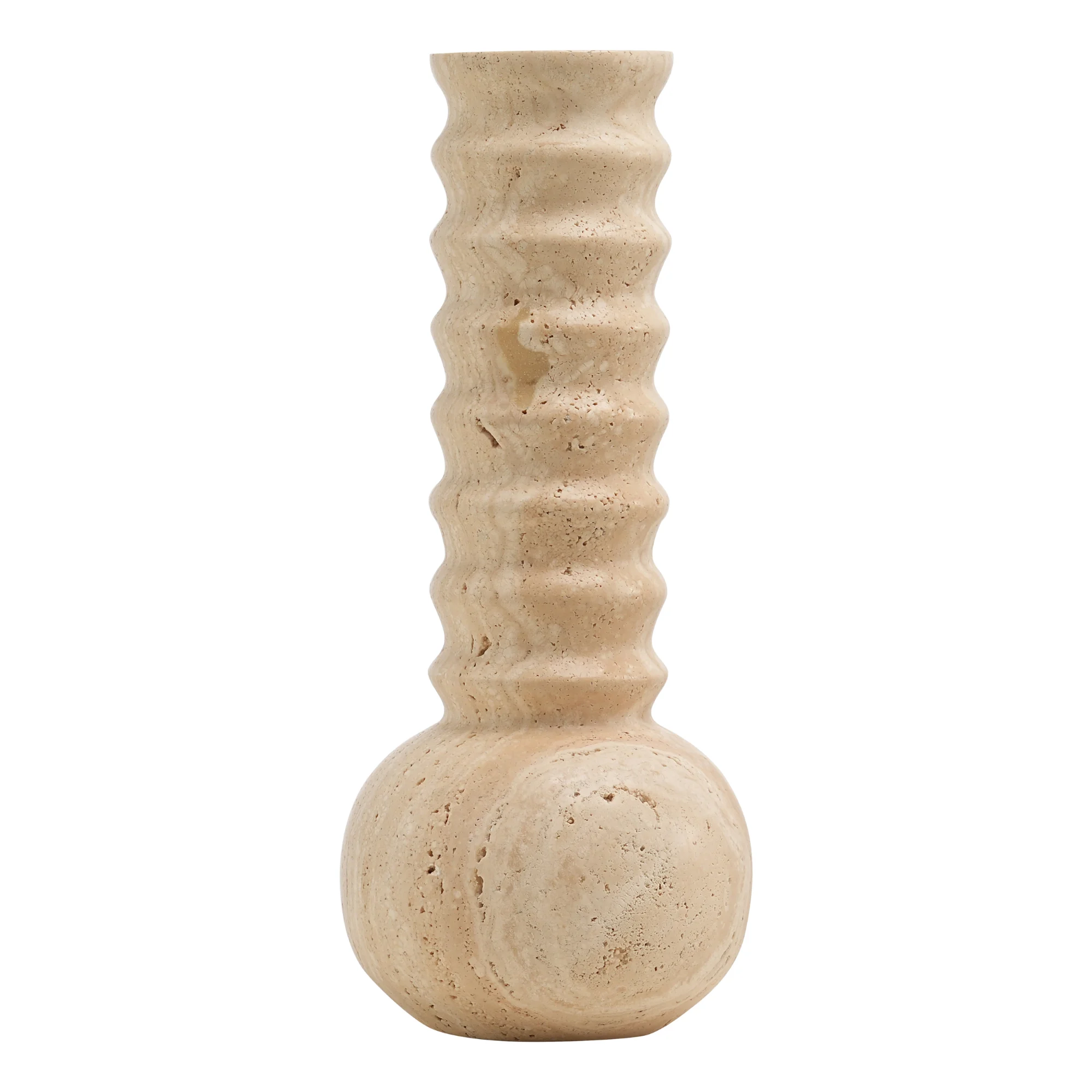 Marmorvase Geriffelt Travertin - Mr. Stoned