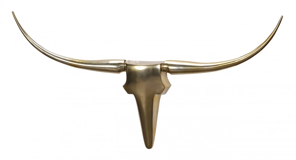 Wanddekoration Geweih Bull L 125 cm Aluminium golden - Fun Moebel