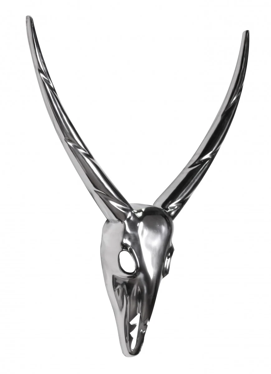 Deko Design Wanddekoration Geweih Aluminium Silber - Fun Moebel