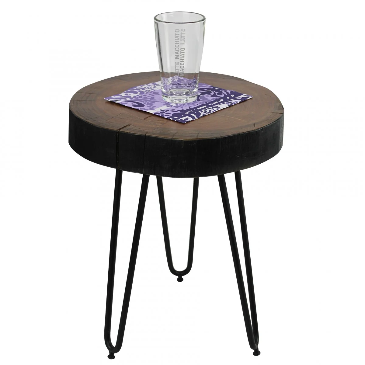 Beistelltisch Massivholztisch WABEN 30x30 cm Holz Sheesham - Fun Möbel